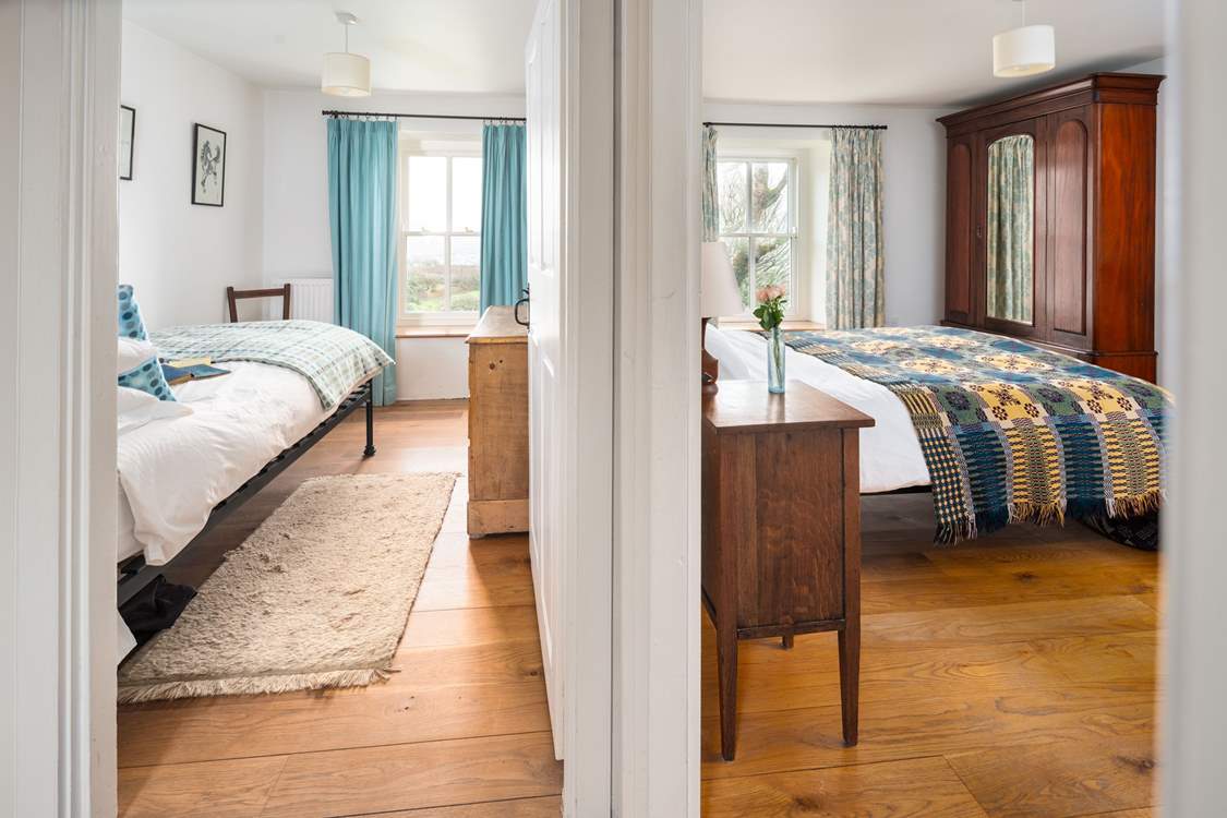 Two bedrooms from the landing